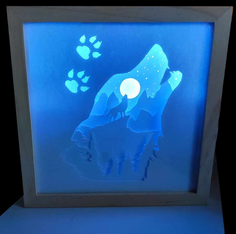 lightbox Loup pleine lune 1