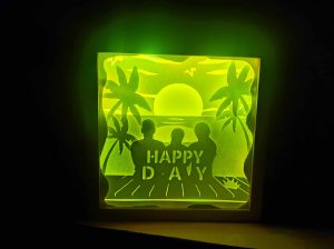 lightbox initiales famille plage