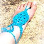 sandale bijou de pied crochet fait main