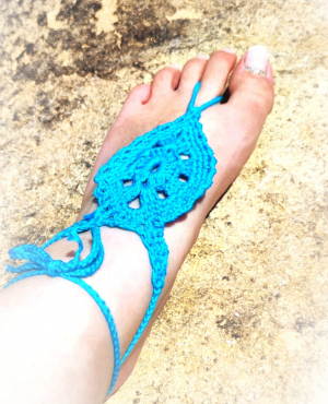 sandale bijou de pied crochet fait main