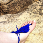 Sandales pieds nus en crochet